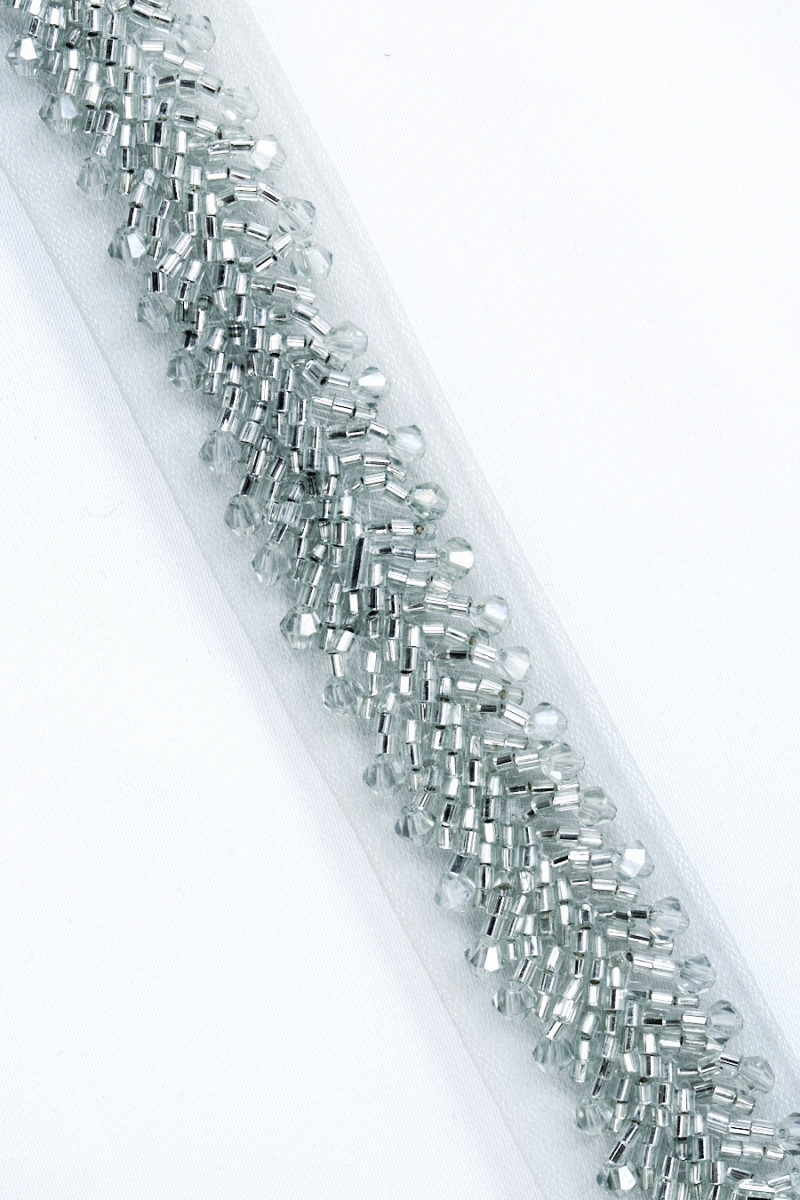 Perlenband grau COUPON 120cm