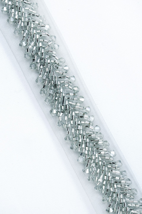 Perlenband grau COUPON 120cm