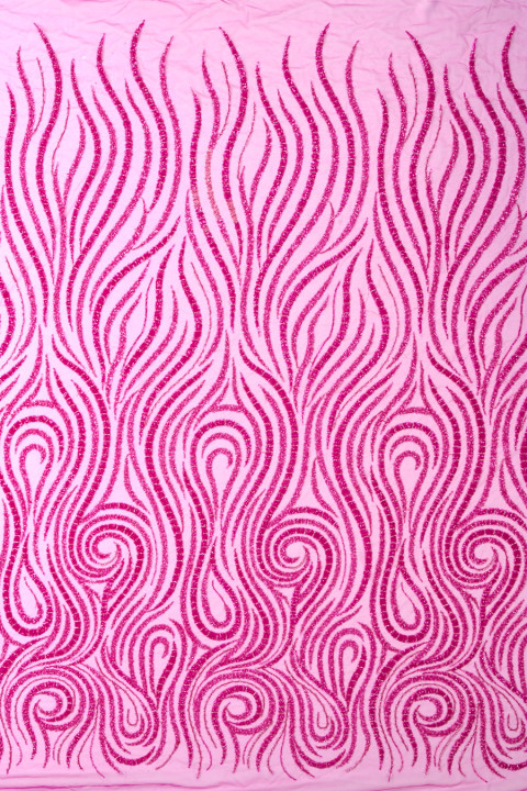 Beads, waves, fuchsia;
