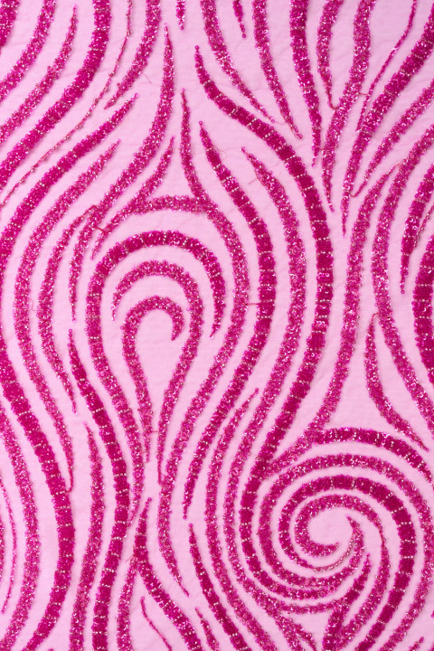 Beads, waves, fuchsia;