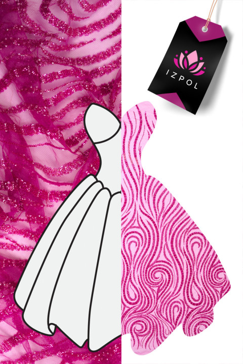 Abalorios ondas fucsia