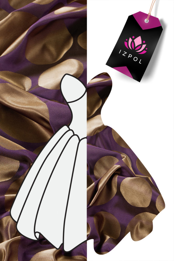 Taffetas de soie à pois - COUPON double face 110 cm