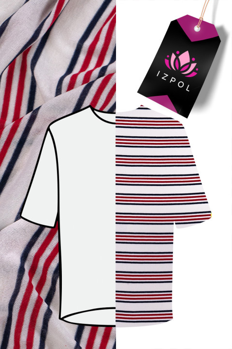 Viscose knit in stripes