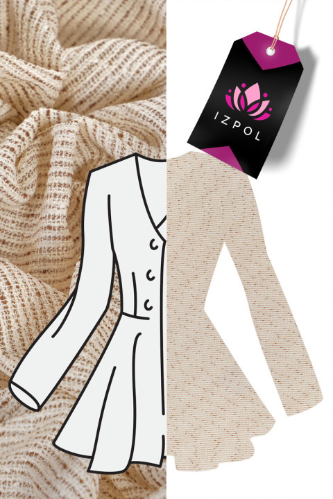 Chanel fabric - beige with brown