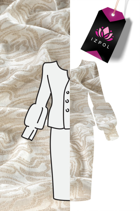 Jacquard beige geometry
