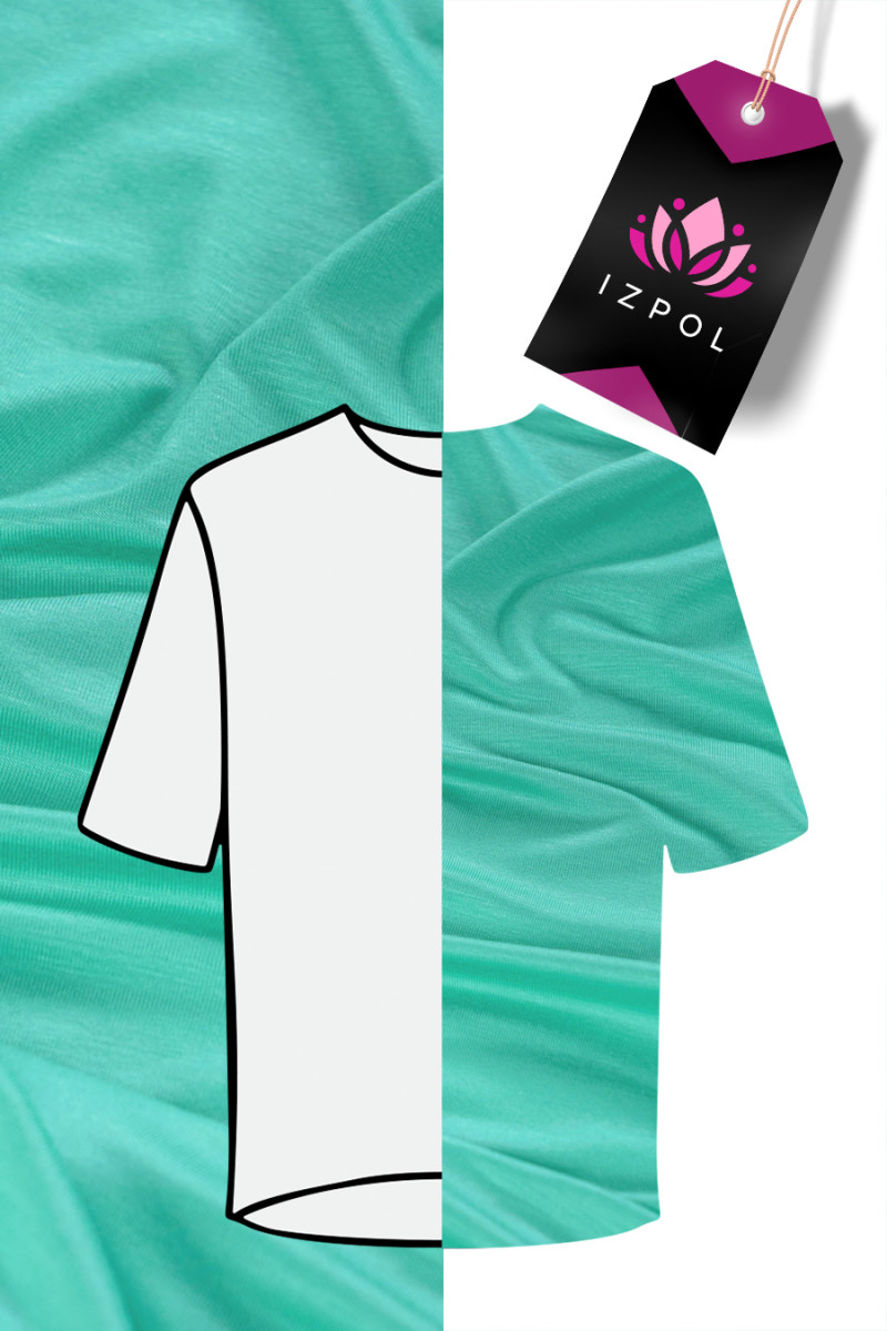 Dzianina wiskozowa jasny turkus KUPON 80cm