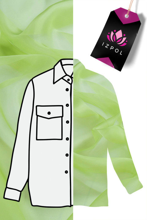 Silk organza - bright green