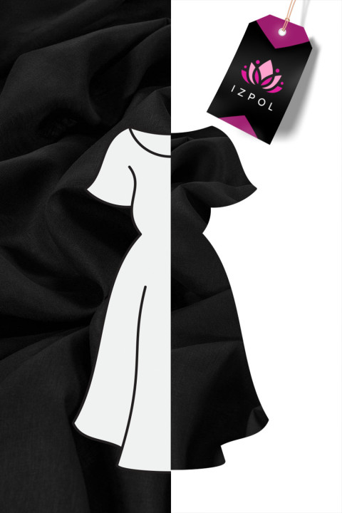 Natural black linen