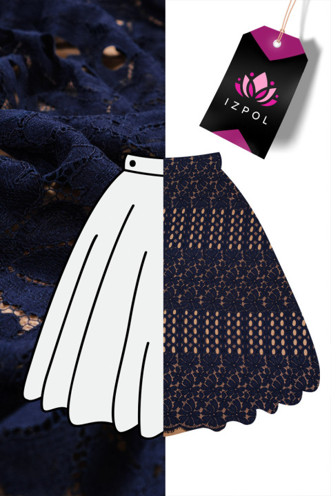 Navy lace