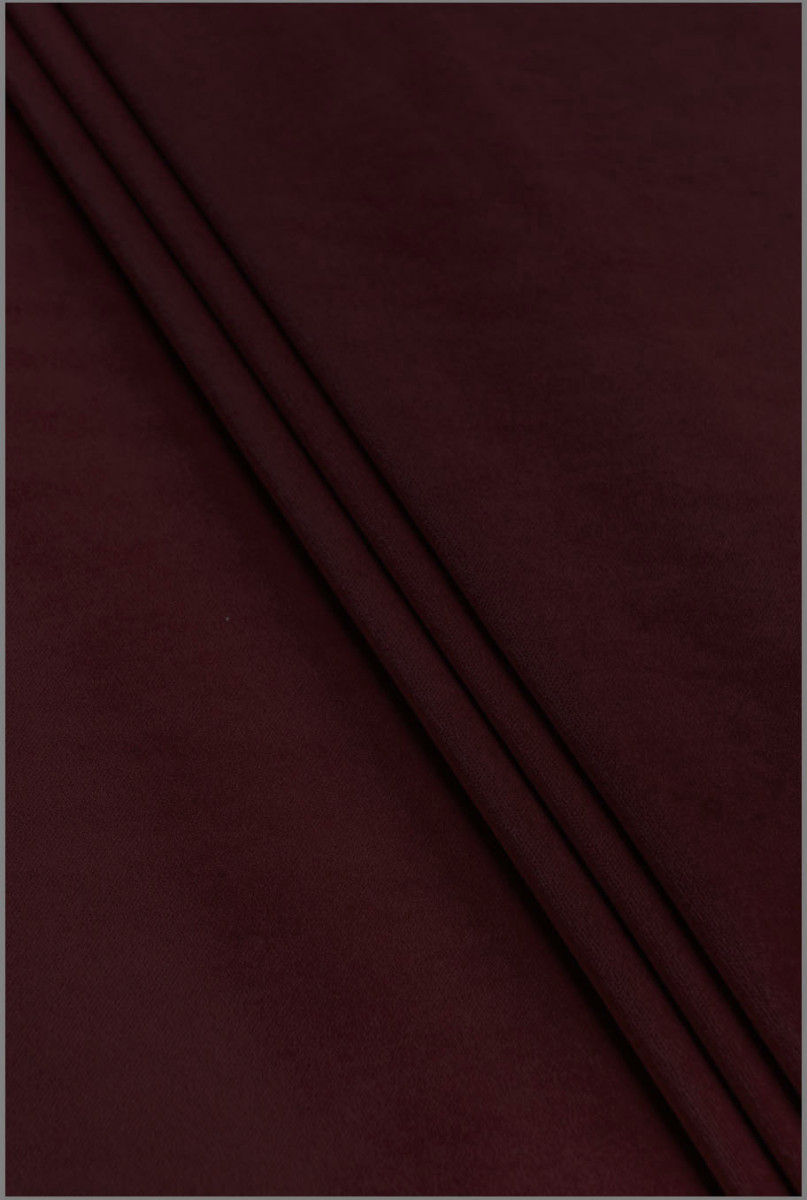 Velour (velvet), cotton, dark burgundy