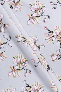 Viscose florale grise