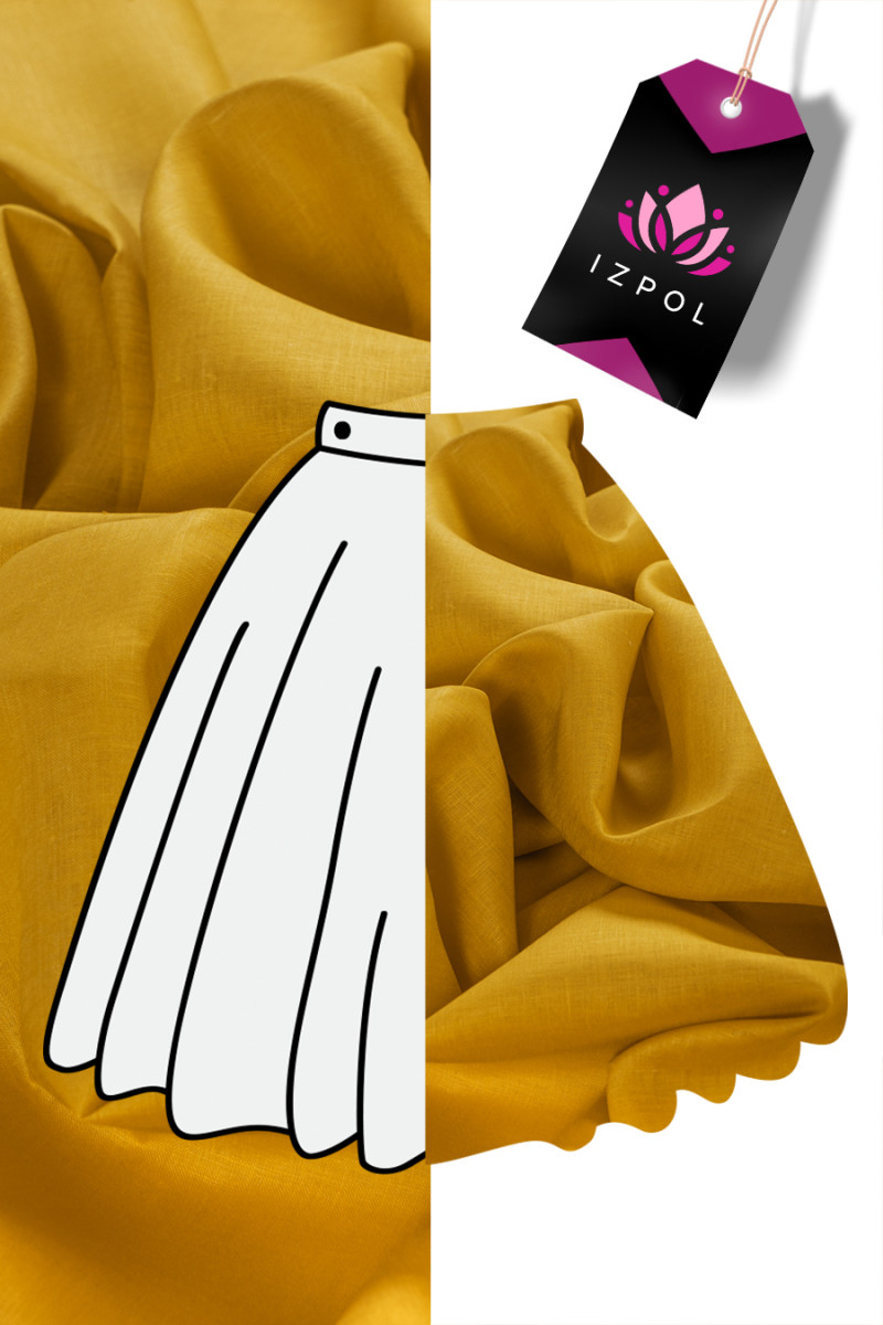 Len naturalny MARIA - musztardowy