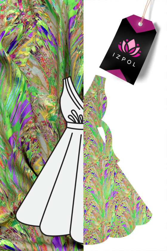 Silk crepe smears COUPON 60cm