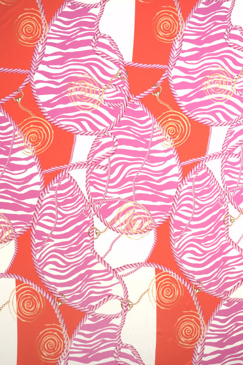 Seide, Satin, rosa Zebra und Schnüre