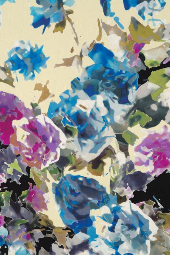Silk crepe painted flowers