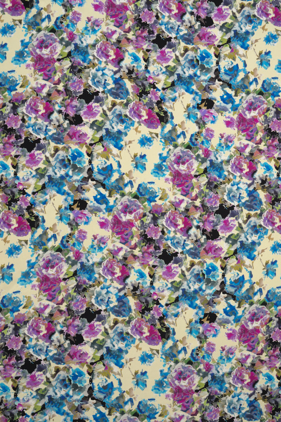 Silk crepe painted flowers