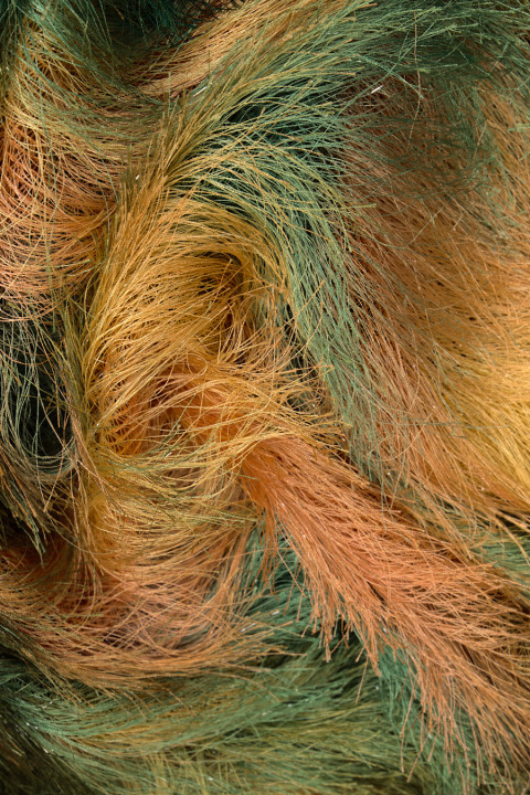 Fabric with tassels shaded