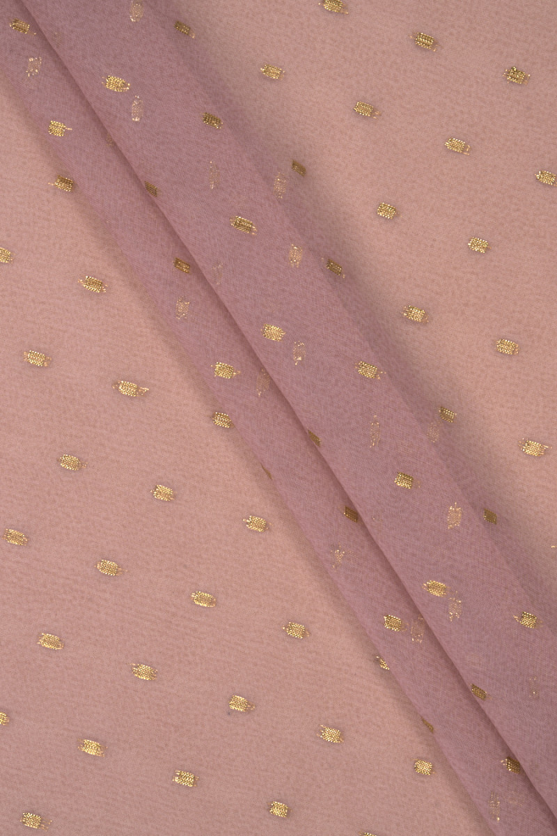 Polyester chiffon with lurex dirty pink