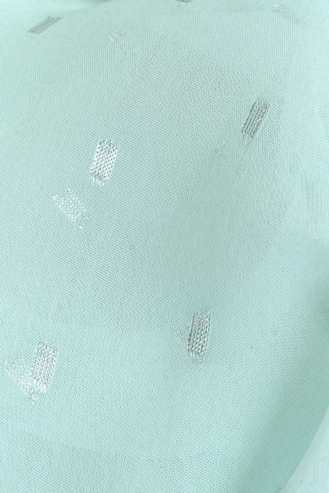Mousseline de polyester à la menthe lurex