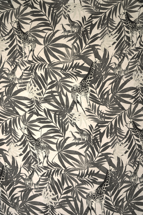 Polyester giraffe chiffon and leaves -20 %