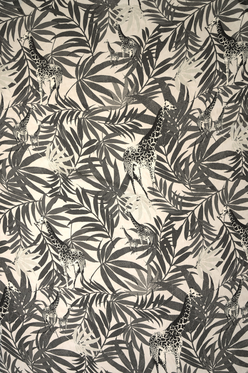 Polyester giraffe chiffon and leaves -20 %