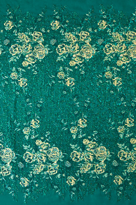 Exclusive embroidered tulle