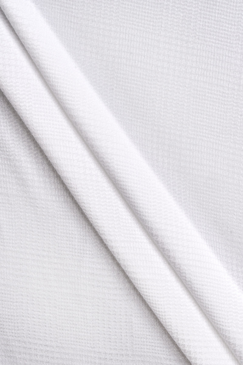 White checkered jacquard silk