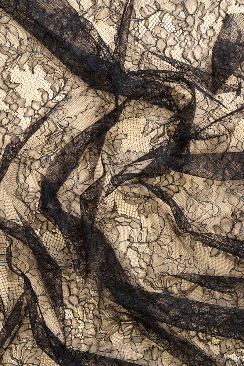 French lace black COUPON 50cm