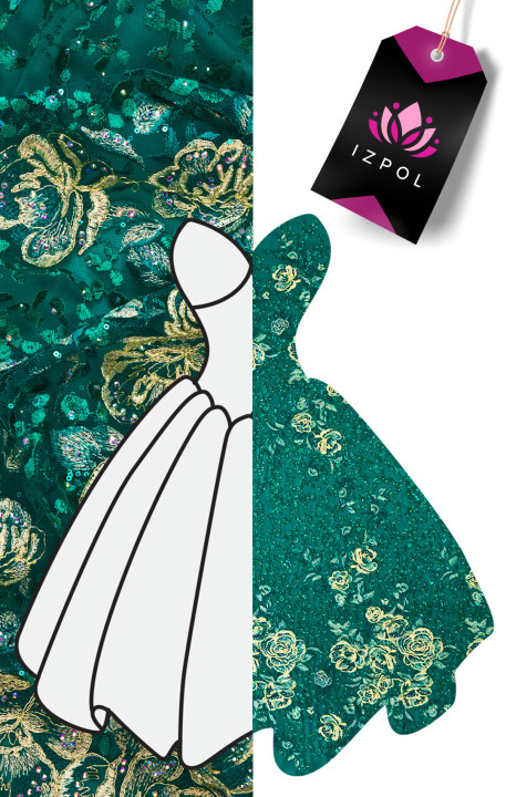 Exclusive embroidered tulle