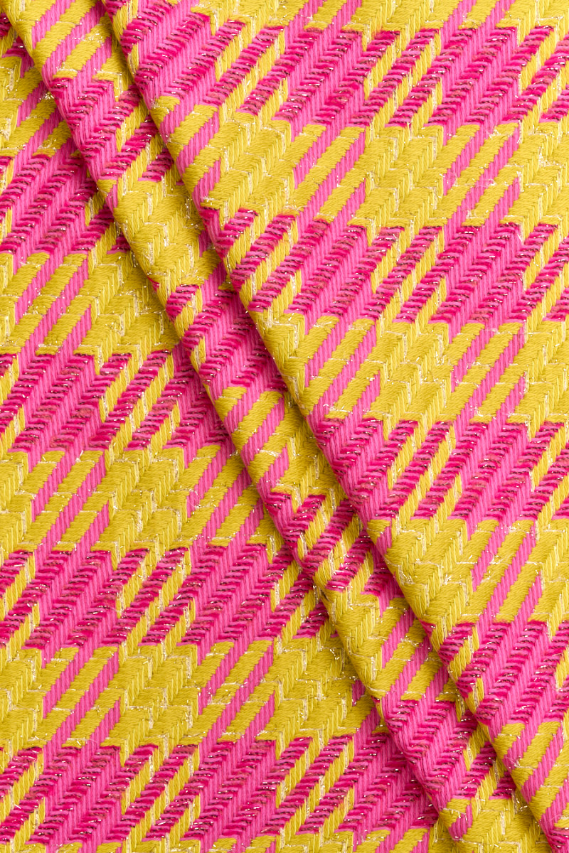 Chanel fabric - lime and pink