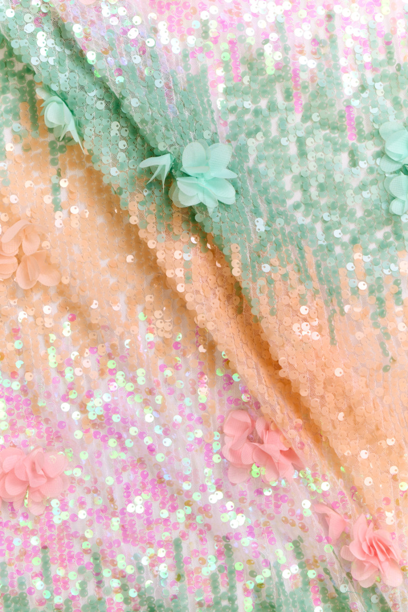 Sequins with 3D flowers