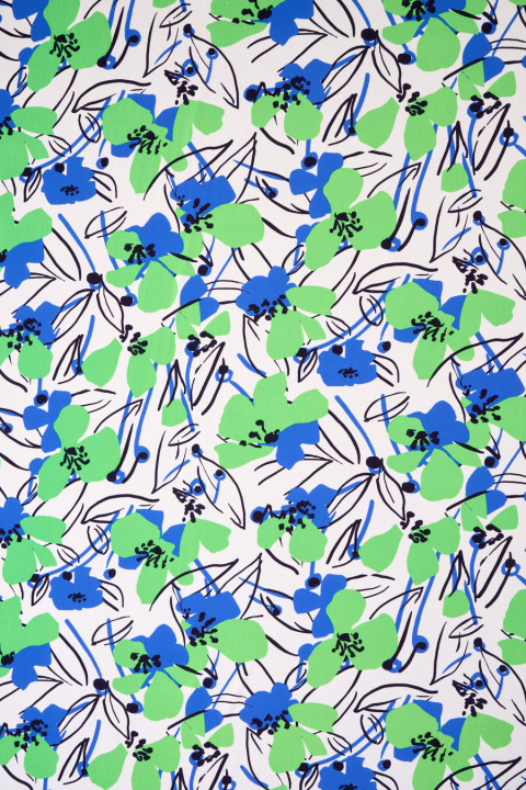 Viscose knitted fabric with flowers