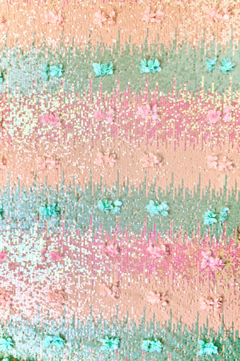 Lentejuelas de flores en 3D
