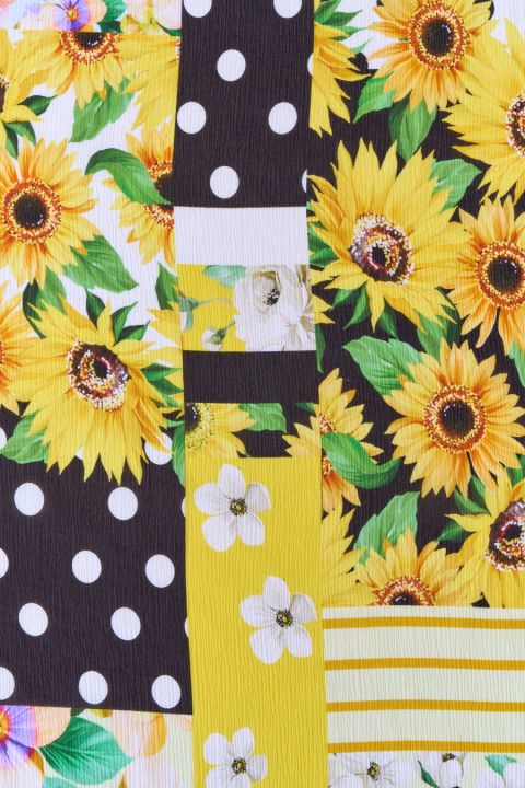 Silk chiffon patchwork