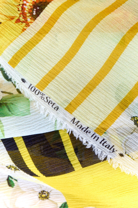 Silk chiffon patchwork