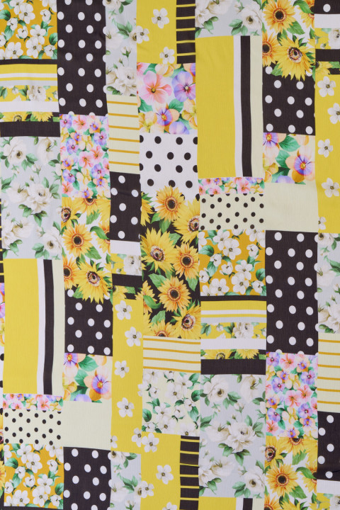 Patchwork de gasa de seda