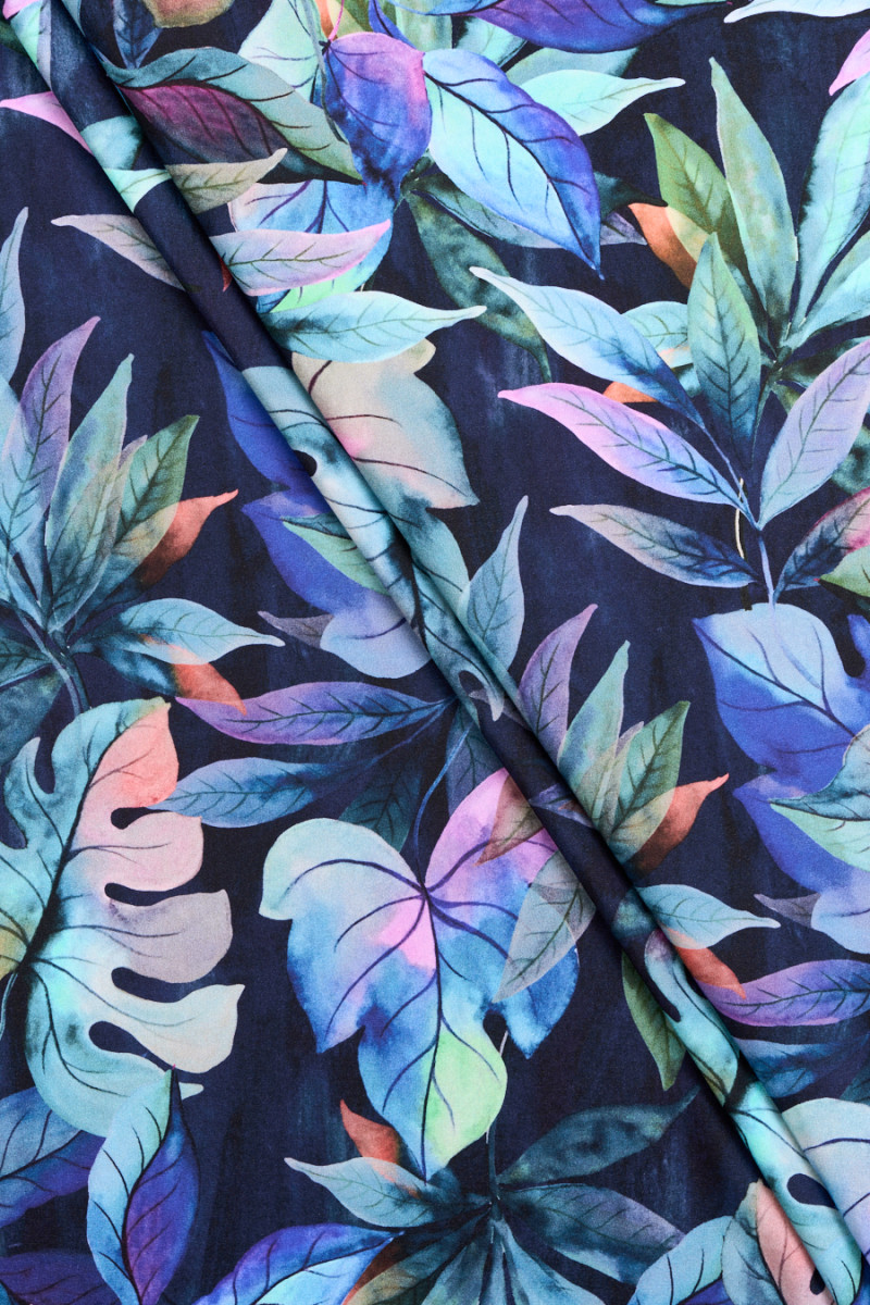 Colorful silk satin leaves