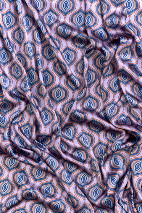 Silk satin peacock eyes