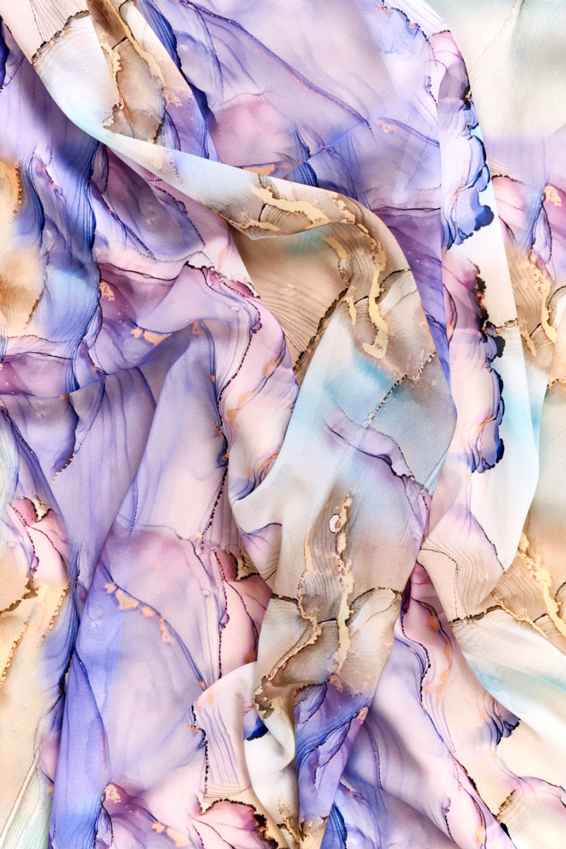 Polyester chiffong utstryk