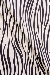 Ryps bawełniano-jedwabny zebra KUPON 70cm