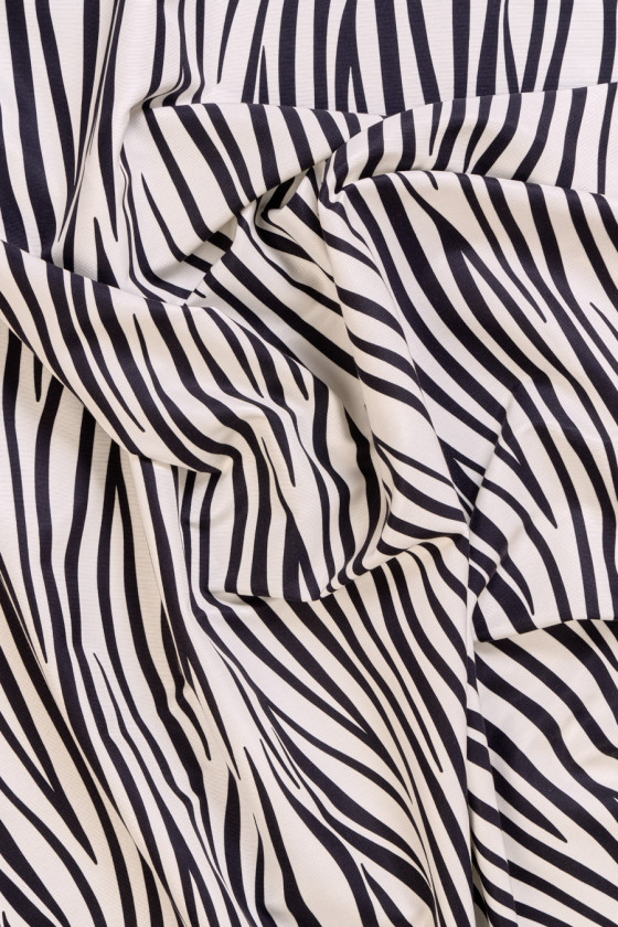 Ryps bawełniano-jedwabny zebra KUPONY