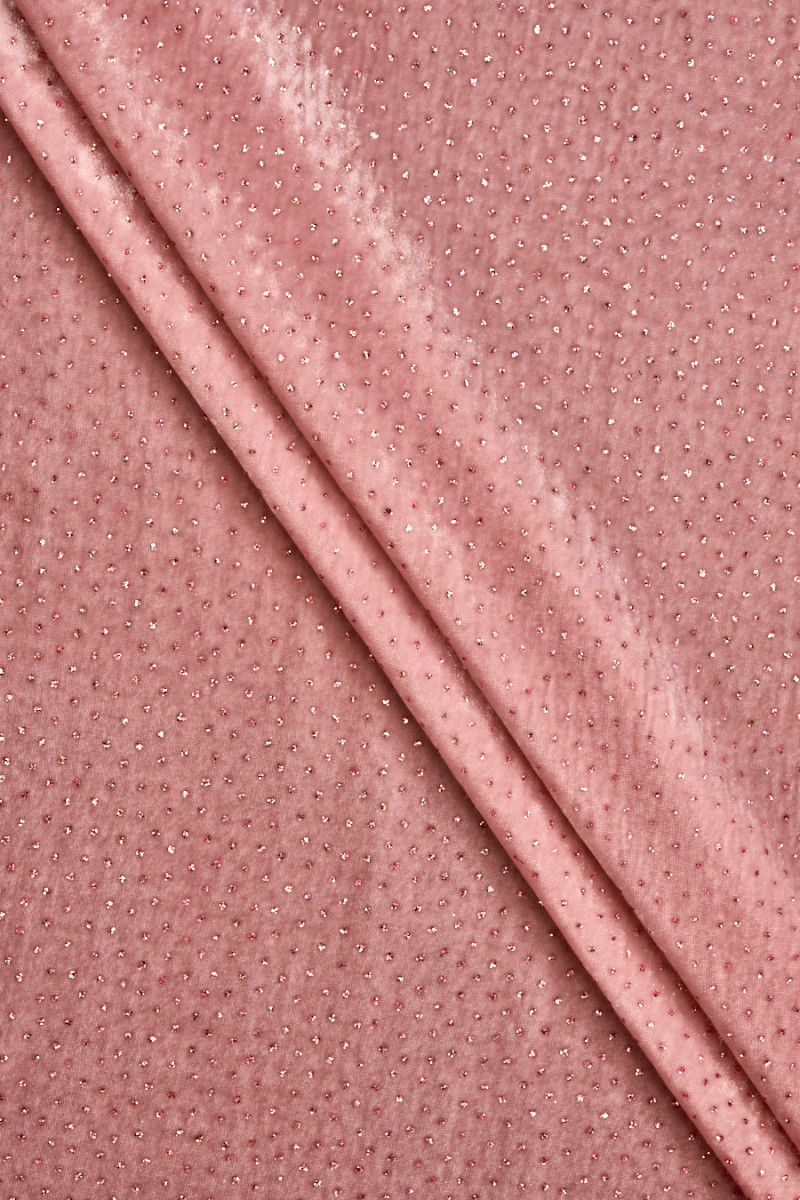 Exclusive velour with glitter of pink