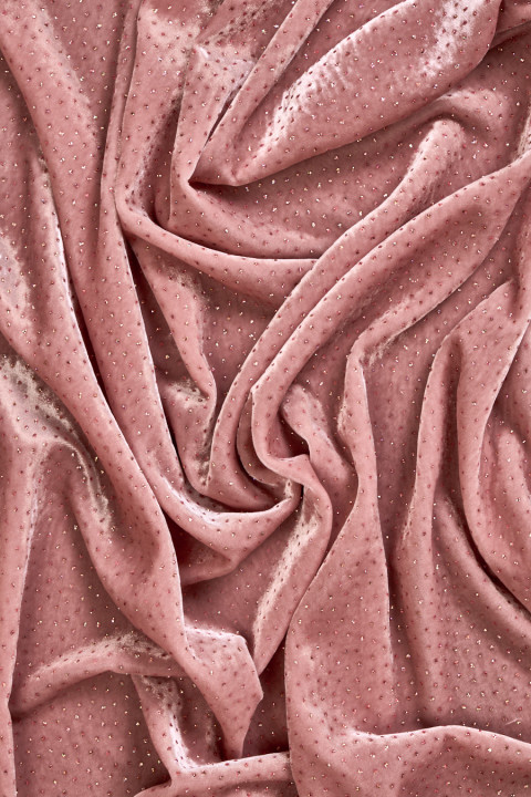 Exklusiver Velours mit rosa Glitzer