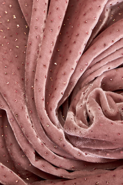 Exclusive velour with glitter of pink
