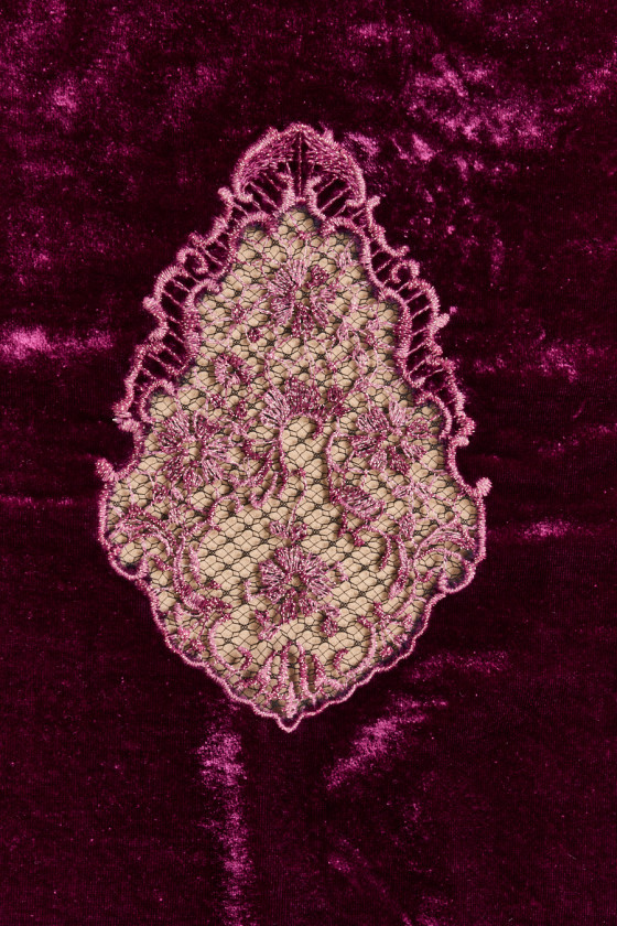 Eksklusiivne veluur KUPON pitsiga 90cm