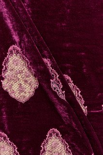 Exclusive velour with lace COUPON 90cm