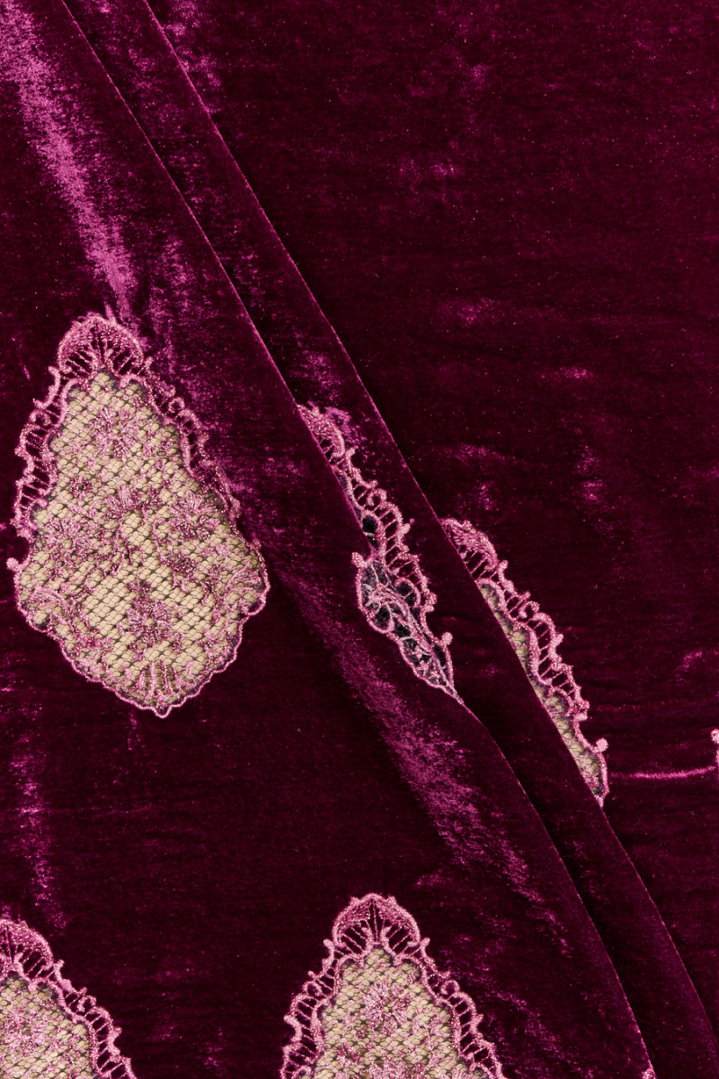 Eksklusiivne veluur KUPON pitsiga 90cm