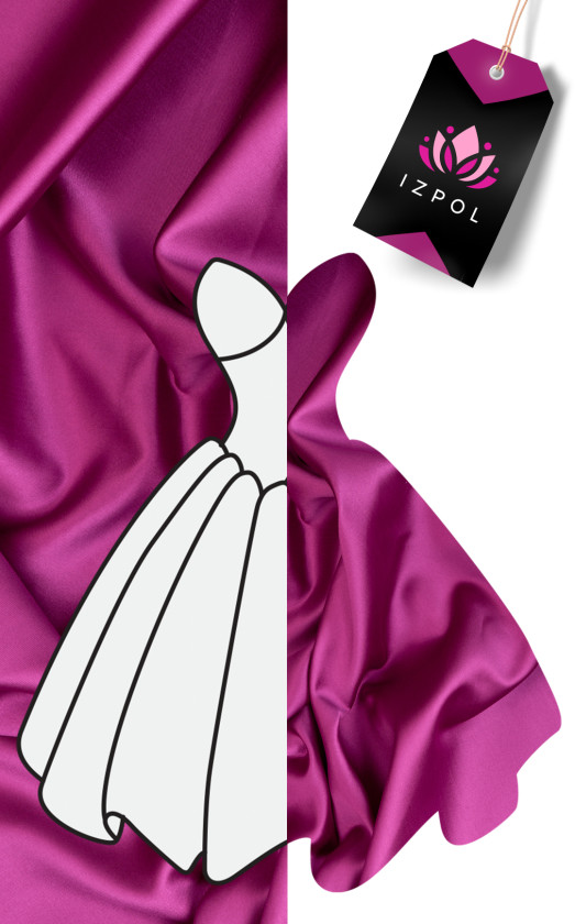 Polyester-Taft mit doppelseitiger Seide