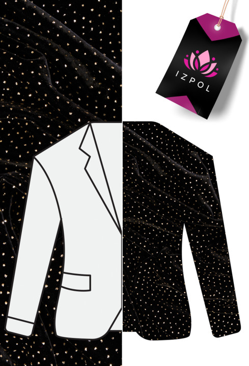 Exclusive velour with glitter