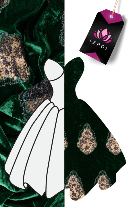 Exclusive velour with lace
